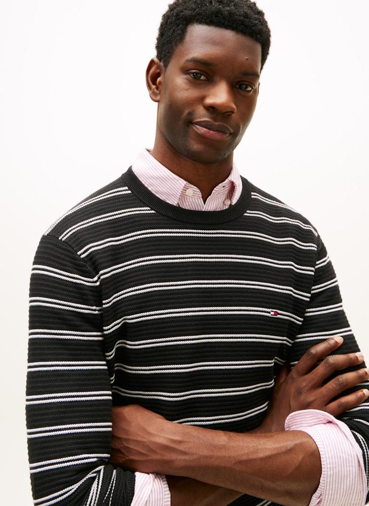 تومي هيلفيغر كنزة بياقة دائرية بتصميم موسمي - Image 3