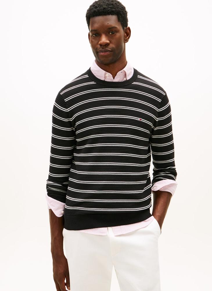 تومي هيلفيغر كنزة بياقة دائرية بتصميم موسمي - Image 1