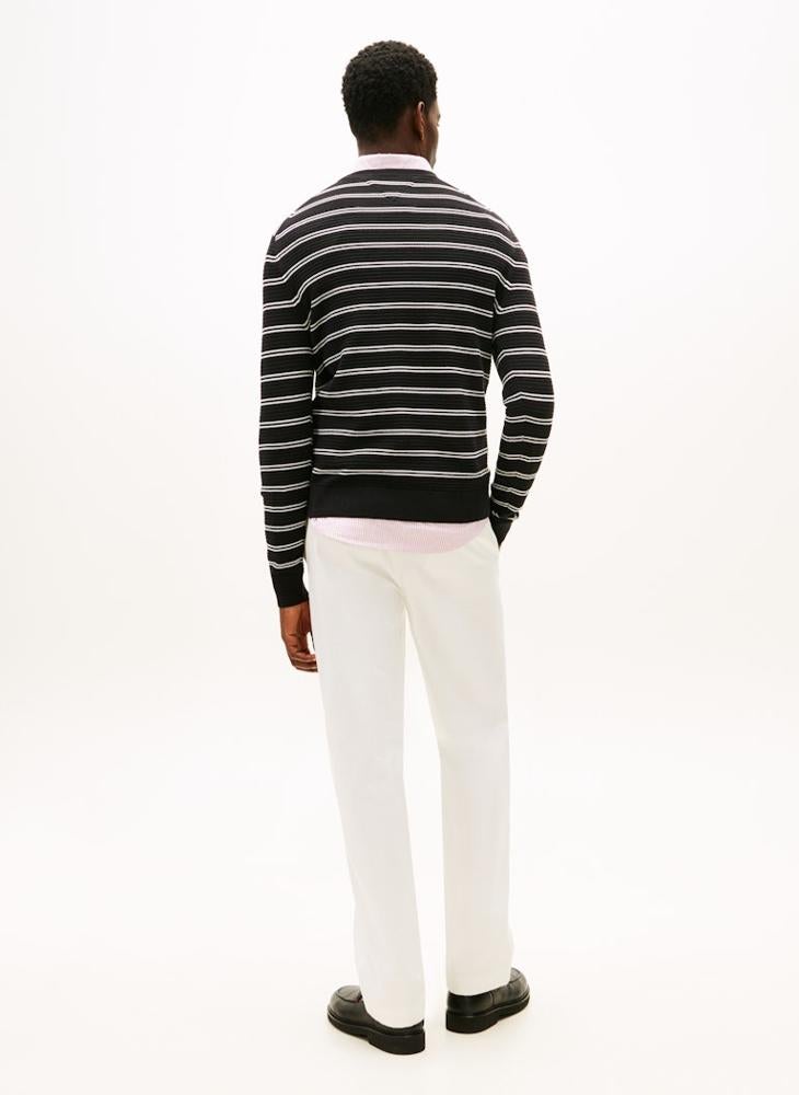 تومي هيلفيغر كنزة بياقة دائرية بتصميم موسمي - Image 2