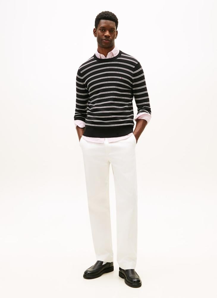 تومي هيلفيغر كنزة بياقة دائرية بتصميم موسمي - Image 4