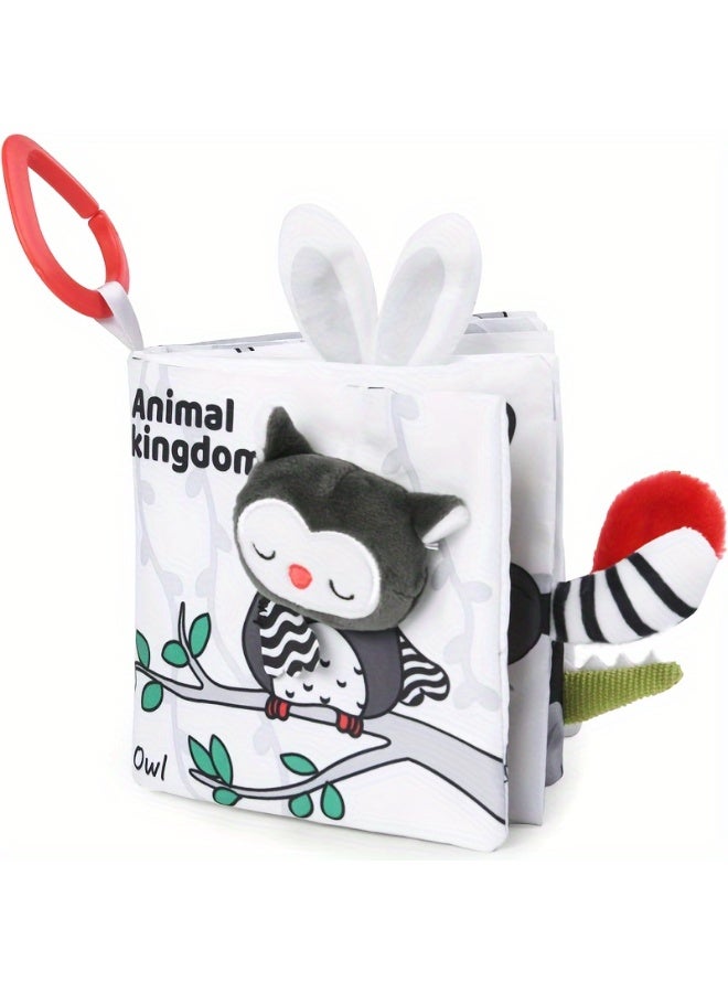 Capstro Baby Soft Cloth Book – Forest Theme Sensory Fabric Activity Book with Crinkle Pages, 3D Plush & Hanging Loop for Infant Visual & Tactile Early Learning – Forest Theme - Image 1