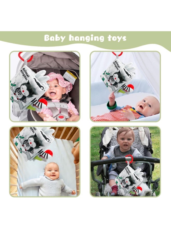 Capstro Baby Soft Cloth Book – Forest Theme Sensory Fabric Activity Book with Crinkle Pages, 3D Plush & Hanging Loop for Infant Visual & Tactile Early Learning – Forest Theme - Image 3