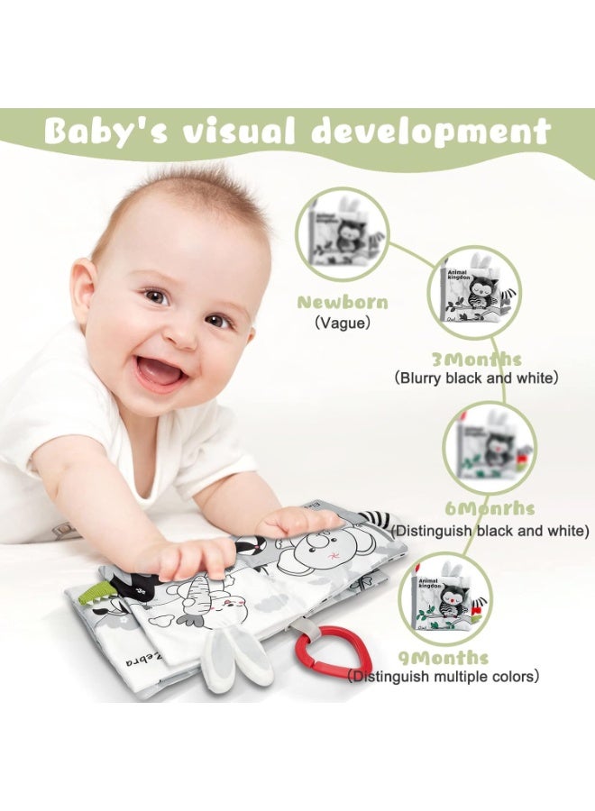 Capstro Baby Soft Cloth Book – Forest Theme Sensory Fabric Activity Book with Crinkle Pages, 3D Plush & Hanging Loop for Infant Visual & Tactile Early Learning – Forest Theme - Image 5