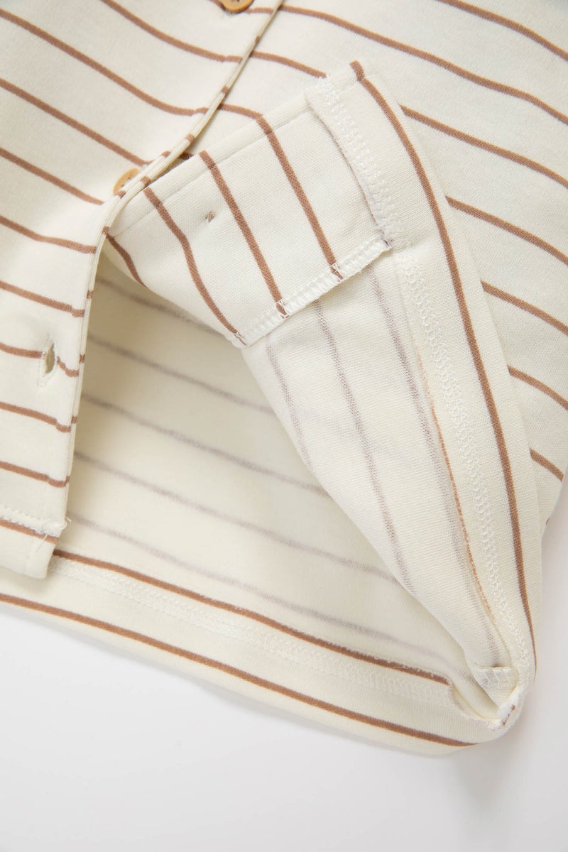 ديفاكتو طقم بيجاما بيبي اولادي مخطط قصة عادية - قطعتين - Image 4