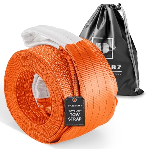 Dawnerz Recovery Tow Strap Heavy Duty 20 ft 200000 lbs - Tow Rope 6 m 100 US Tons for Truck Bus and Tractor - Image 1