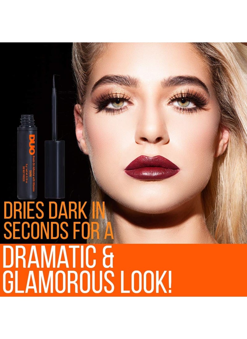 Duo Duo Brush On Strip Lash Adhesive - Dark Tone, Waterproof, Latex-Free, Quick-Drying Lash Glue for All-Day Wear, 5g  - Image 2