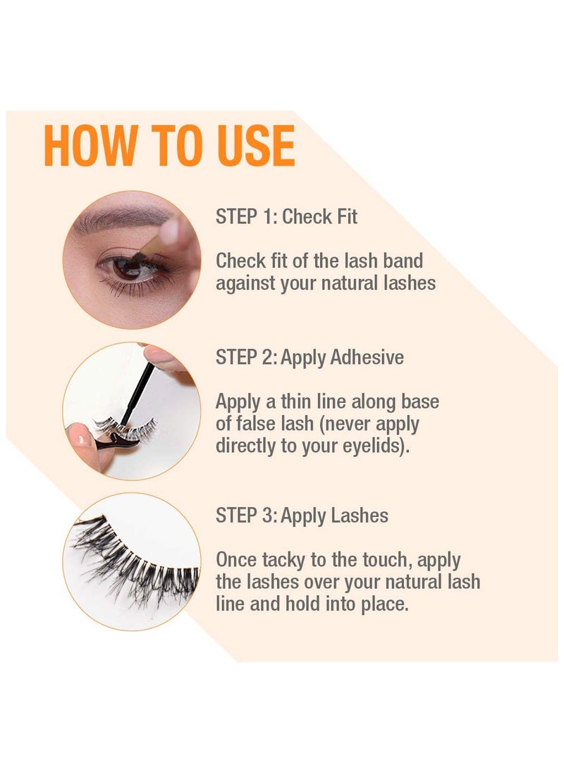 Duo Duo Brush On Strip Lash Adhesive - Dark Tone, Waterproof, Latex-Free, Quick-Drying Lash Glue for All-Day Wear, 5g  - Image 4