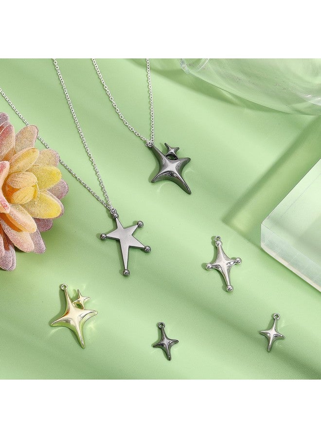 CHGCRAFT 24Pcs 12Styles Star Rack Plating Alloy Pendants Star Shape Pendant for DIY Handmade Earring Necklace Jewelry Making - Image 3
