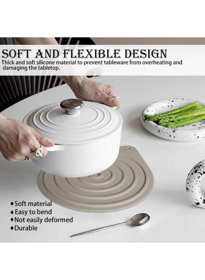 CMGTYYD 4 Piece Microwave Plate Warmer, Food Warming Mat, Multi-Purpose Silicone Food Warmer, Microwave Non-Slip Silicone Mat, Warming Plate, Perfect for Oven Hot Pot Dinner Cooking - Image 3