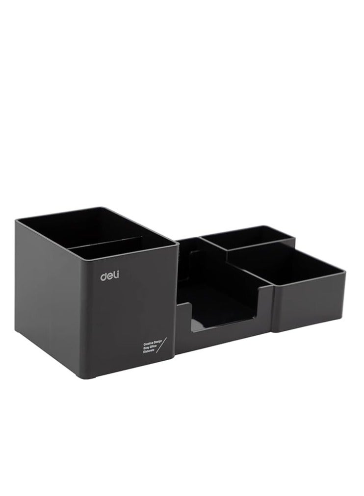 Deli منظم مكتب DELI، منظم مكتبي مع حوامل أقلام، صينية ملاحظات لاصقة، تخزين مشابك ورقية، منظمات مكتبية وإكسسوارات للمكتب، المنزل، المدرسة، 6 أقسام EZ002 20 - Image 1