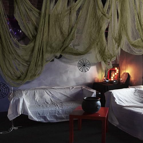 RunNico 400" x 71" Halloween Creepy Cloth - Halloween Spooky Fabric Cloth - Scary Gauze Blood Creepy Clothes for Haunted House Halloweens Party Yard Wall Doorway Outdoors Decoration - Image 5