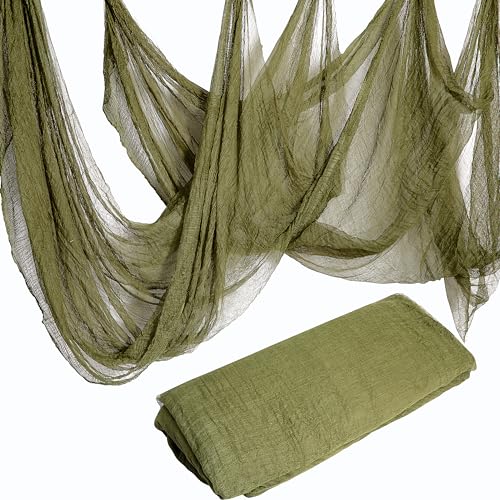 RunNico 400" x 71" Halloween Creepy Cloth - Halloween Spooky Fabric Cloth - Scary Gauze Blood Creepy Clothes for Haunted House Halloweens Party Yard Wall Doorway Outdoors Decoration - Image 1