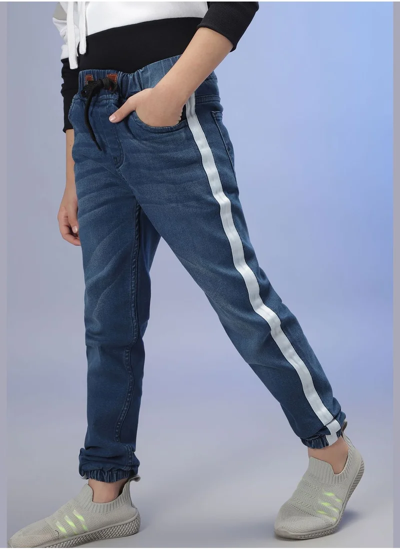 Instafab Jeans with Side Stripes