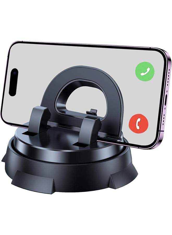 S-TOP Car Phone Holder Mount 360 Degrees Rotation,Dashboard Mobile Phone Holder | Strong Adsorption Center Console Automobile Cradles for Daily Commuting Music Control Traffic Monitoring Parking Assistance - Image 1