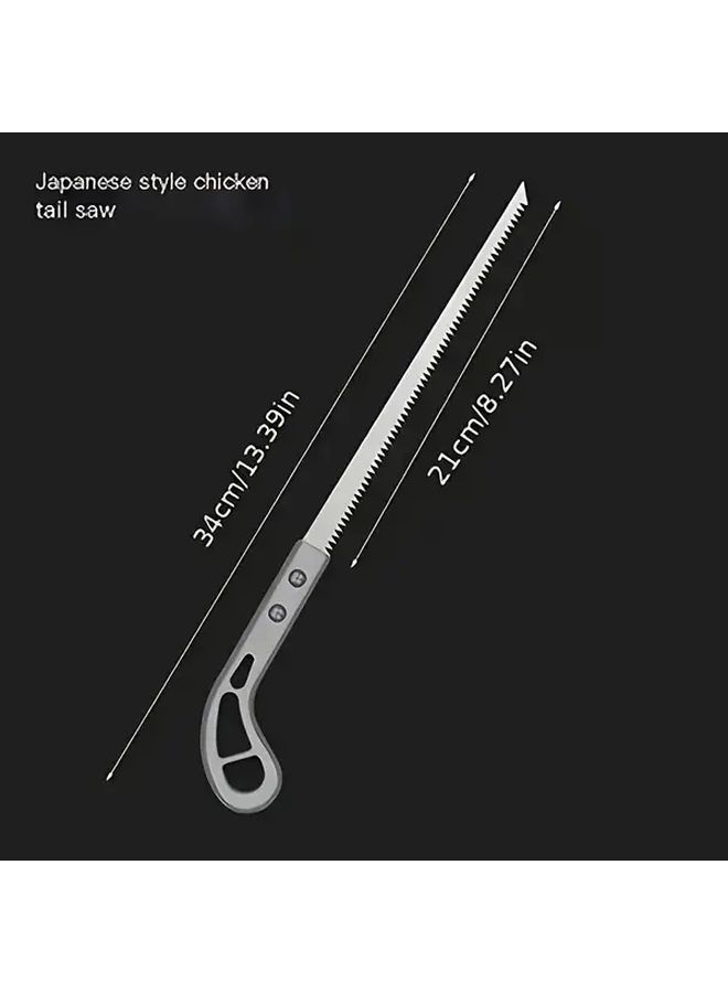Multifunctional Yellow Hand Saw Gray Hand Saw And Diamond File Woodworking Tool Set - Image 3