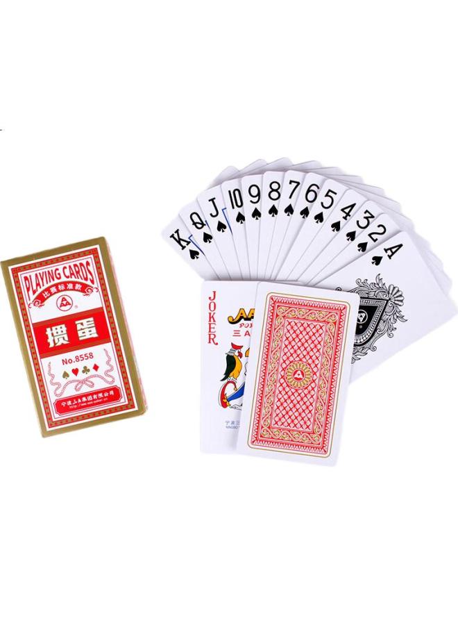 THREEA San A Guandan Playing Cards, Entertainment Guandan Cards, 55*95 Blue Core Paper, 8558 Narrow Version Red Ten Decks - Image 3