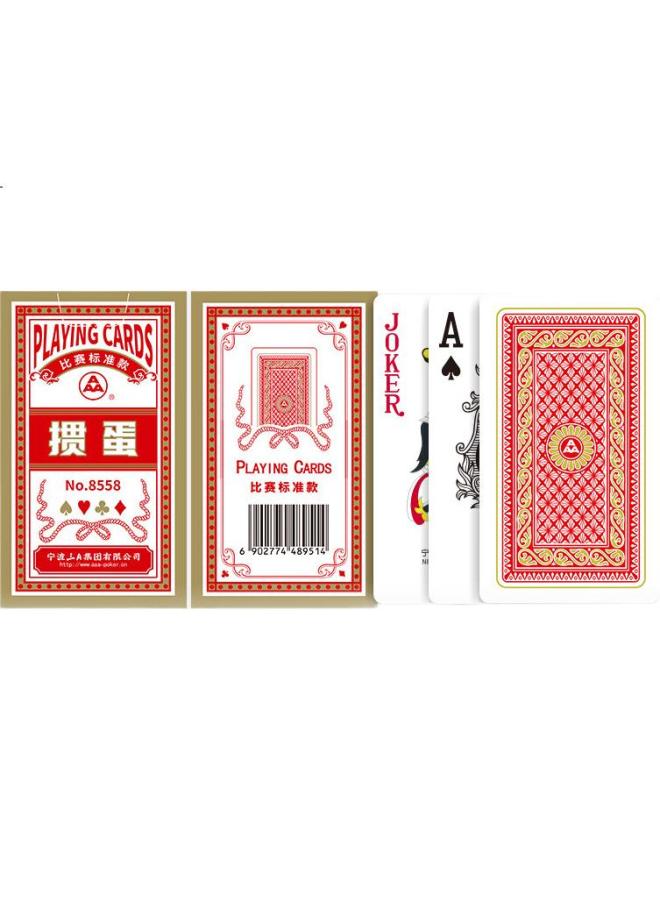 THREEA San A Guandan Playing Cards, Entertainment Guandan Cards, 55*95 Blue Core Paper, 8558 Narrow Version Red Ten Decks - Image 2