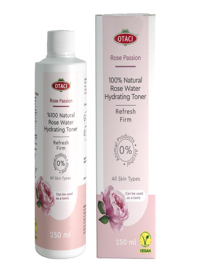 OTACI Rose Passion 100% Natural Rose Water Hydrating Toner, Facial Skin Moisturizer Hydrating Natural Cleanser (250ml) - Image 1