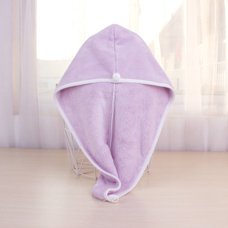Generic Microfiber Quick-Dry Hair Towel Wrap Purple