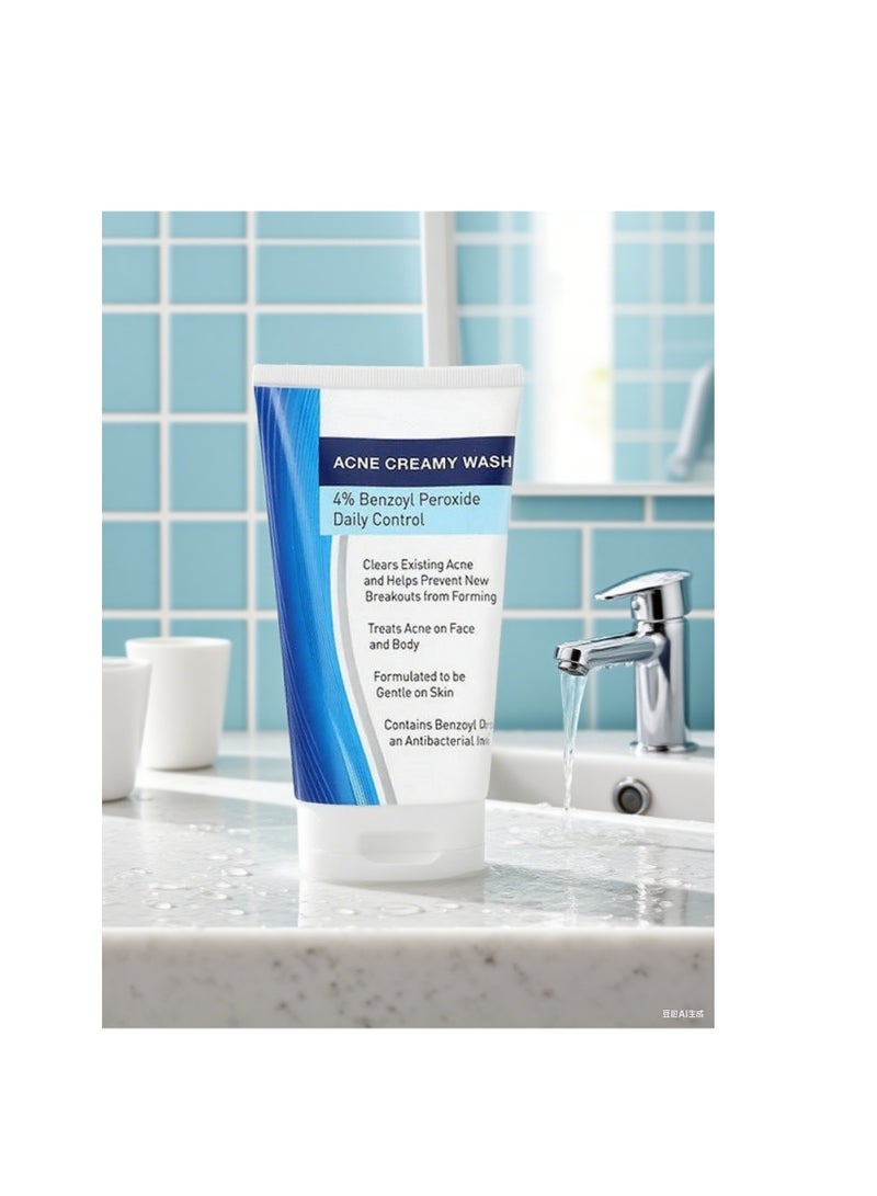 Benzoyl Peroxide 4% Acne Creamy Wash