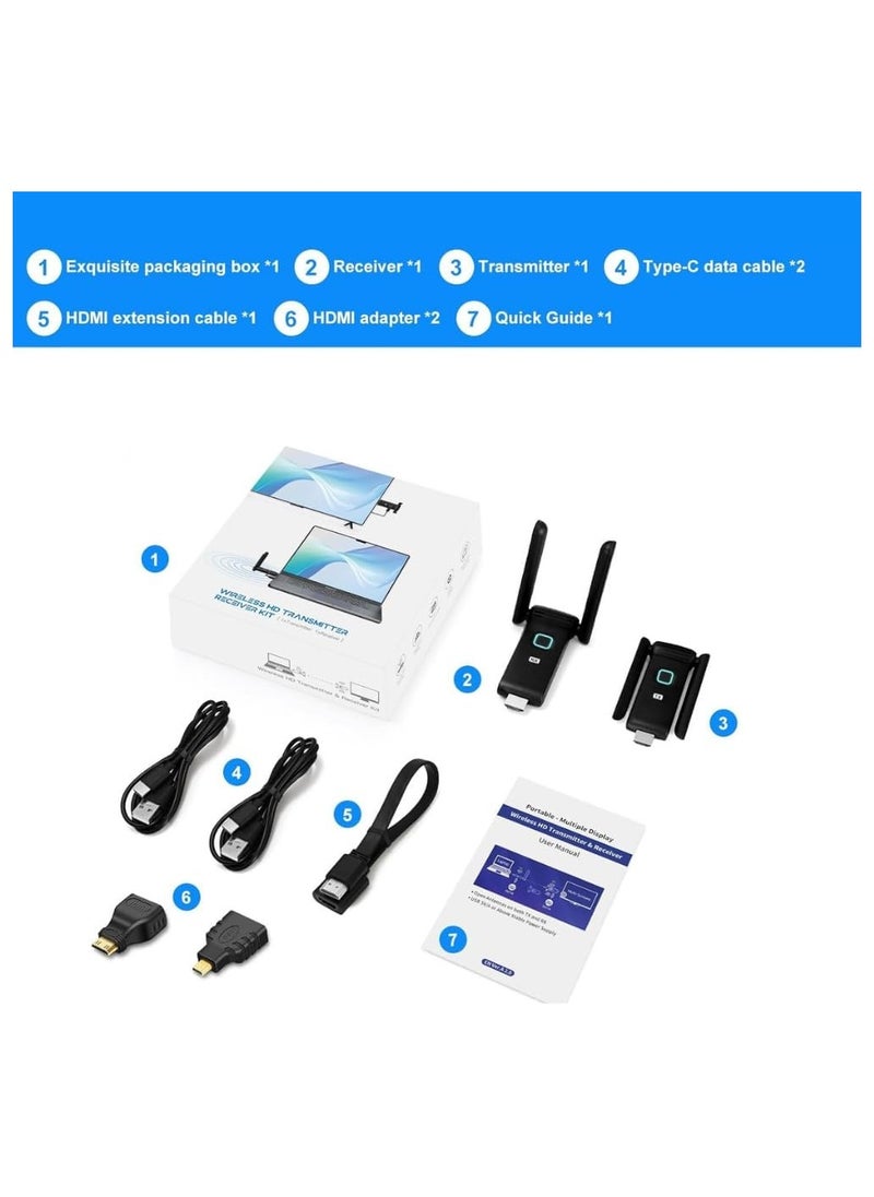 DOCKCASE Wireless HDMI Transmitter and Receiver, HDMI Wireless Remote Adapter Plug and Play 50M  - Image 4