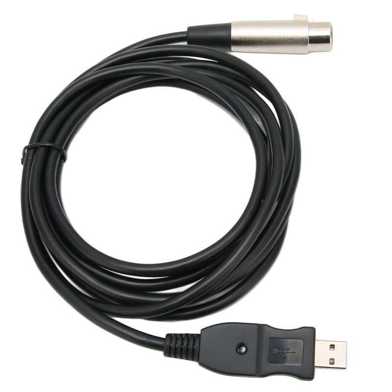 كابل ميكروفون USB بصوت رقمي 16 بت وتردد 48 كيلوهرتز - محول تناظري إلى رقمي مدمج لتعزيز إشارة الصوت - واجهة XLR أنثى للتسجيل المنزلي - Image 5