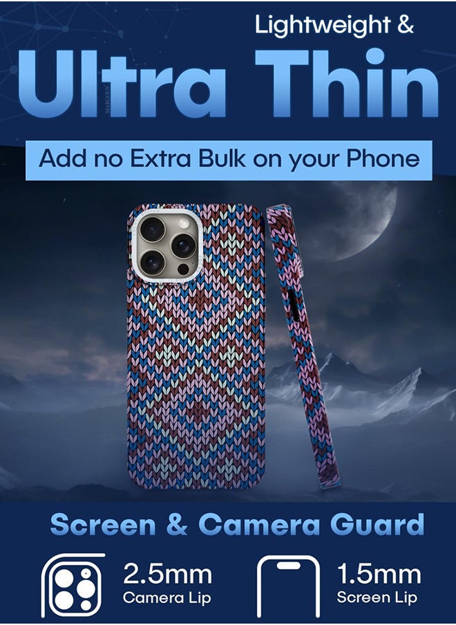 CATANES - iPhone 15 Pro Max 3Packs Case Cover with a Caseless Feel, Glow in The Dark, Aramid Fiber Woven / X Aries - Purple - Image 1