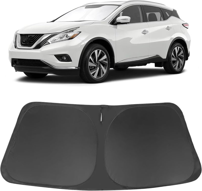 LHFLIVE Windshield Sun Shade Custom Fit for 2015-2020 2021 2022 2023 2024 Nissan Murano Accessories Foldable Sunshade Sun Blocker Protect Car from Sun Rays & Heat Damage Keep Car Cooler Storage & transit friendly - Image 1
