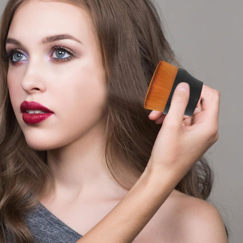 Heart-shaped Small Foundation Brush for Women Makeup Blending Brush with Black-brown Bristles Portable Travel Foundation Liquid - Image 5