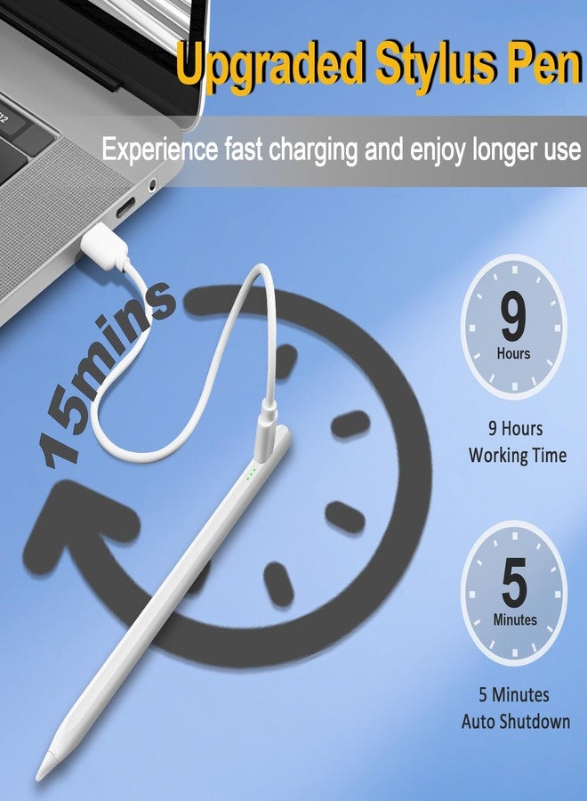 Xiron Stylus Pen for iPad 2025-2018, 15 Mins Fast Charge Pencil for iPad A16 11th/10th/9-6th Generation, Air M3 M2 11"/13"/5/4/3, Pro M4 11"/12.9"/13", Mini A17 Pro/6/5th, Tilt Sensitivity & Palm Rejection - Image 3