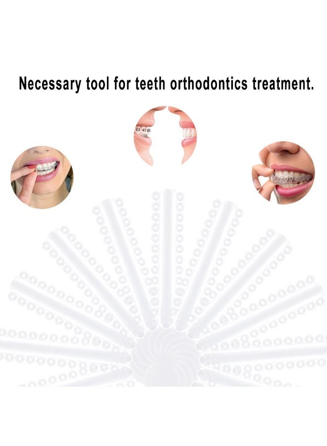 Loquat 40-Piece Orthodontic Ligature Ties Braces For Teeth Orthodontic Treatment Transparent 0.054kg - Image 2