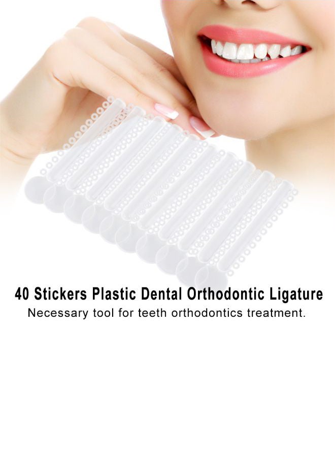 Loquat 40-Piece Orthodontic Ligature Ties Braces For Teeth Orthodontic Treatment Transparent 0.054kg - Image 4