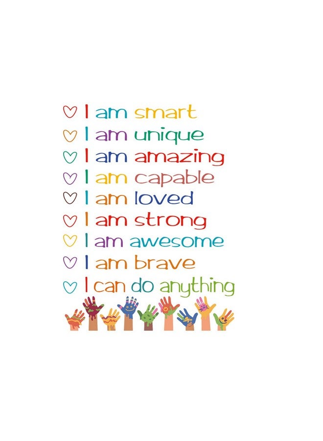 ADECNS I am Smart Unique Amazing Inspirational Wall Decals Positive Saying Sticker Motivational Wall Decor Art for Kids Bedroom Playroom Bathroom Decorations(PHT4028) - Image 1