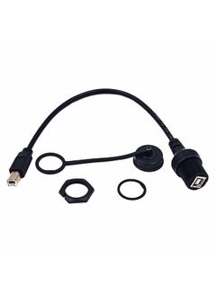 Kework 0.3 Meter USB Type B 2.0 Flush Mount Cable, USB B Male to Female Dashboard Panel Mount Extension Cord for Car Truck Boat Motorcycle, Sync Data Transferring  - Image 1