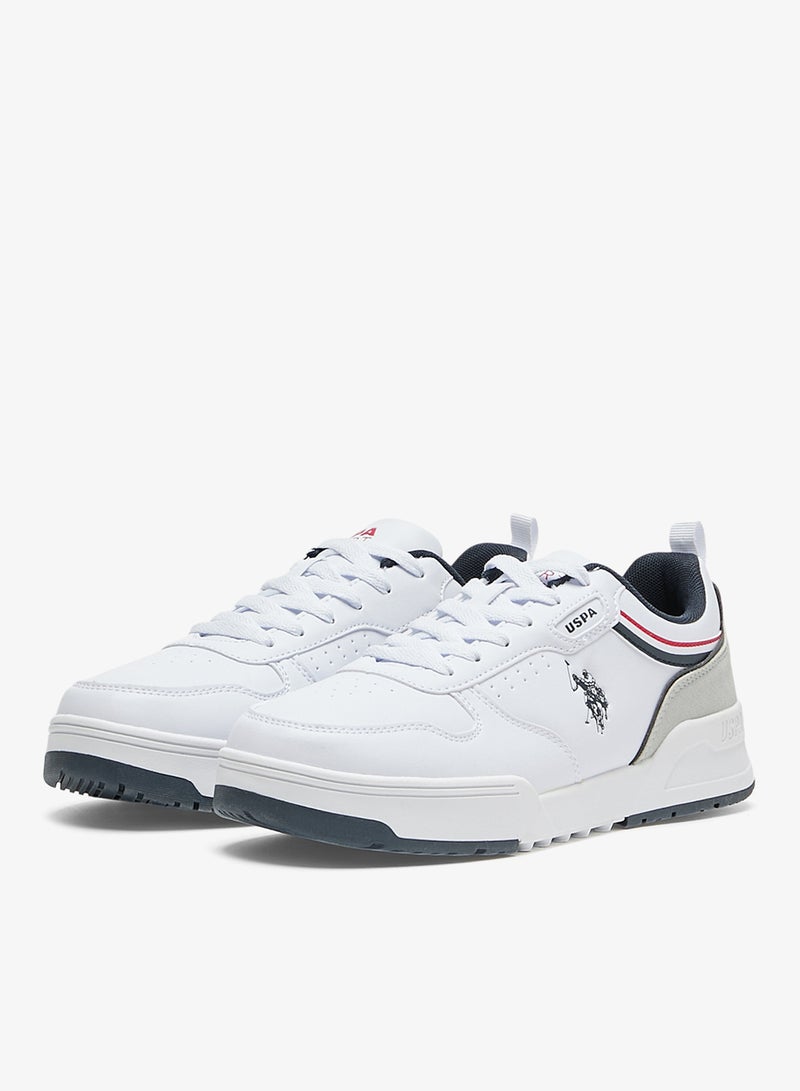 U.S. Polo Assn. Men's White Sneakers - Lightweight Modern Design Shoes, Comfortable Everyday Casual - Image 3