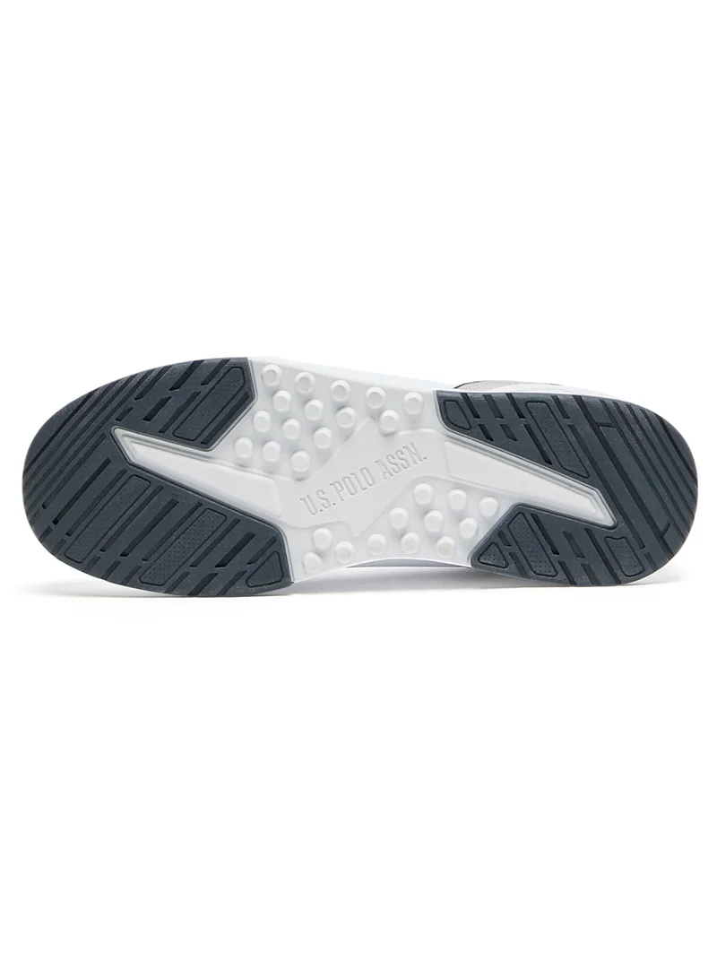 U.S. Polo Assn. Men's White Sneakers - Lightweight Modern Design, Comfortable Everyday Casual Shoes
