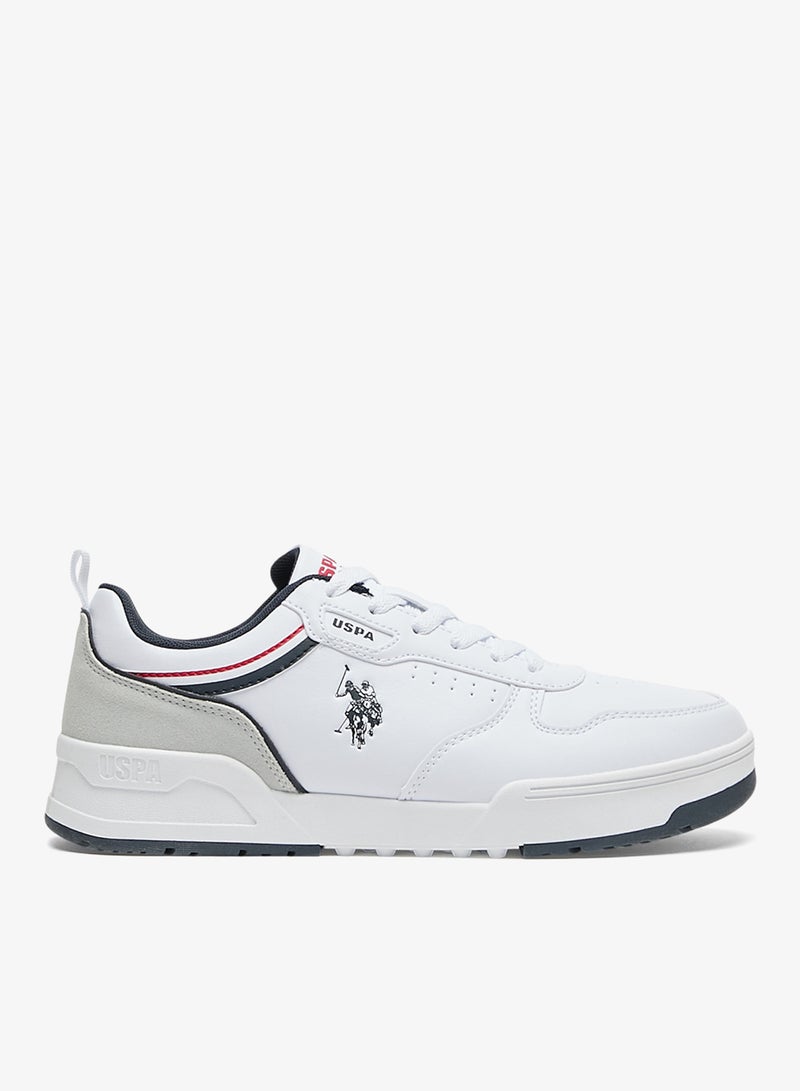 U.S. Polo Assn. Men's White Sneakers - Lightweight Modern Design Shoes, Comfortable Everyday Casual - Image 2
