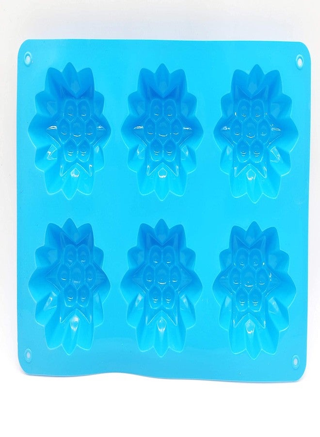 Folca® 1 Pc 6 Cavity Silicone Mould for Handmade Soap, Cake, Jelly, Pudding, Chocolate, Dessert etc (Flower Mould Design 4) - Image 4