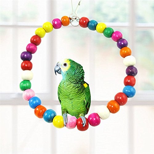 Sage Square Natural Wood Bead Swing Flexible Ladder for cage Toy for Budgerigar, Lovebird, Cockatiel, Conure, Finch, African Grey, Canary, Cockatoo, Macaw, Budgies Birds (Large - 150cm) - Image 3