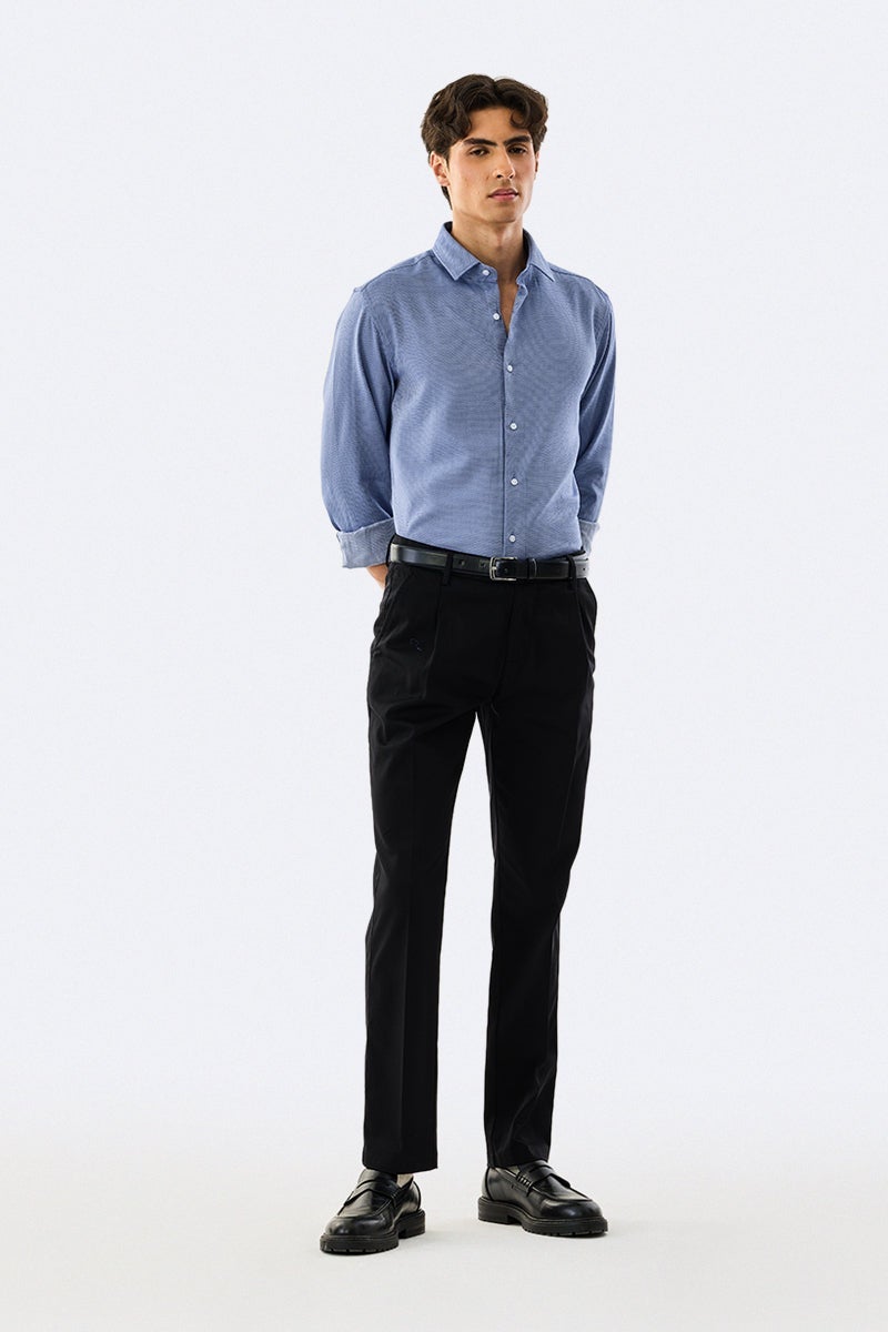 SNITCH Micro Check Slim Fit Luxe Shirt - Image 2