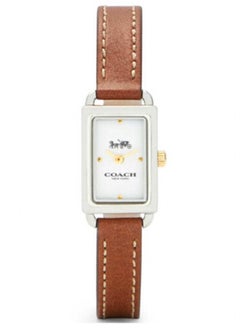 COACH Women's Analog Rectangle Leather Wrist Watch 14503759 - 17 mm  - Image 1