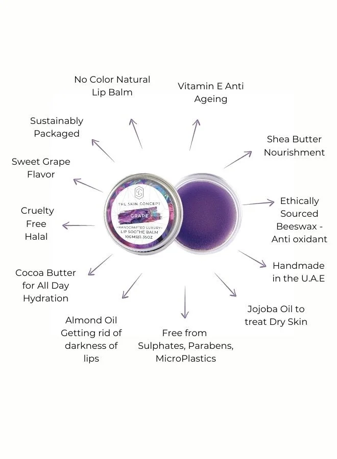 The Skin Concept  The Skin Concept Lip Soothe Balm - Grape - Handmade for Women | Best Price UAE