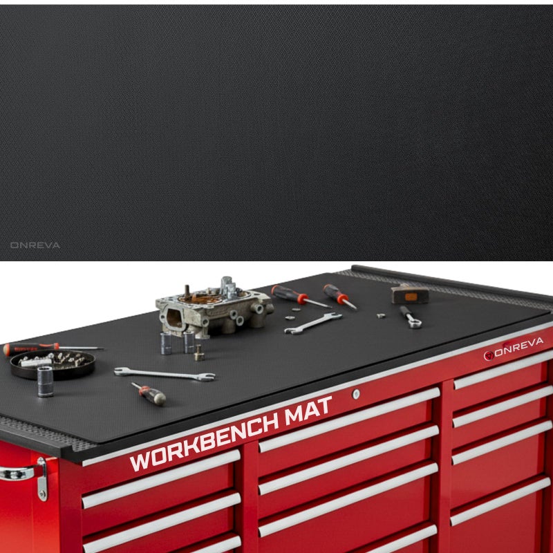 ONREVA Workbench Mat 36X72 Inches, EVA Rubber Work Mat, Protect Your Work Bench Top, Heavy Duty Pad for Tool Box Top, Table, Tool Station, Rolling Cabinet Cart Cover Liner Matt, 72"X36" 5mm Thick - Image 1
