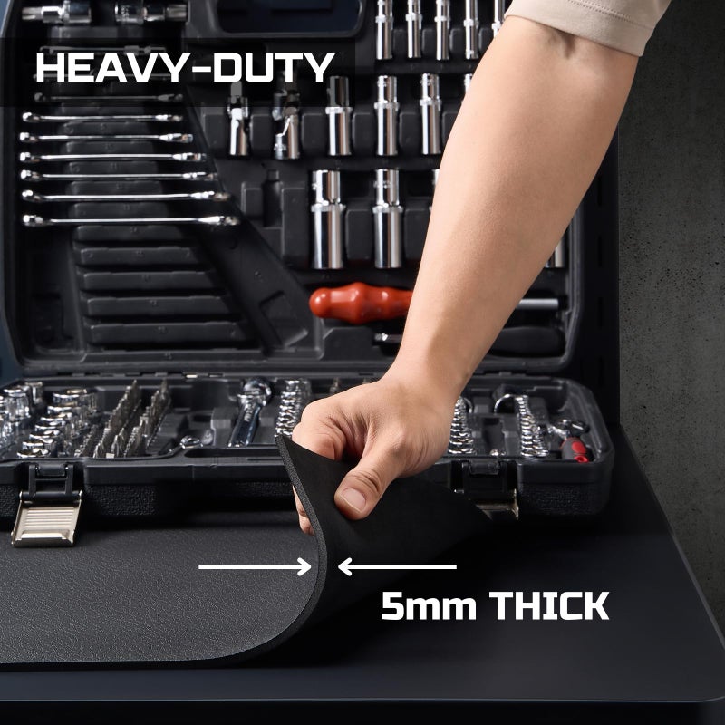 ONREVA Workbench Mat 36X72 Inches, EVA Rubber Work Mat, Protect Your Work Bench Top, Heavy Duty Pad for Tool Box Top, Table, Tool Station, Rolling Cabinet Cart Cover Liner Matt, 72"X36" 5mm Thick - Image 4