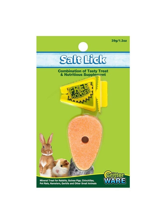Ware Manufacturing Carrot Salt Lick Small Pet Chew with Holder - Image 1
