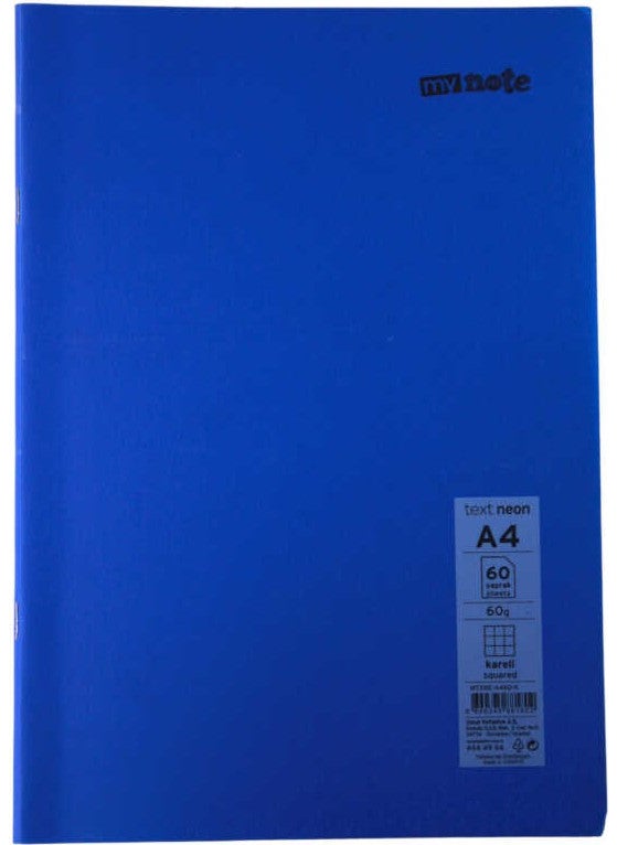 Mynote Text Neon A4 60 Sheets Plastic Cover Notebook  - Image 1