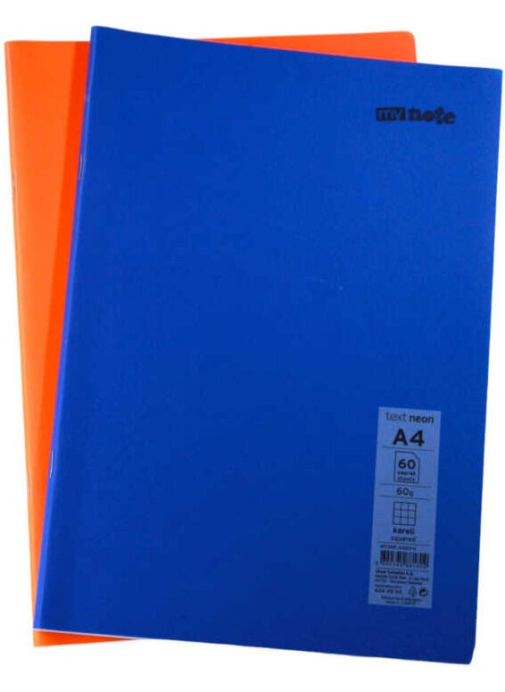 Mynote Text Neon A4 60 Sheets Plastic Cover Notebook  - Image 3