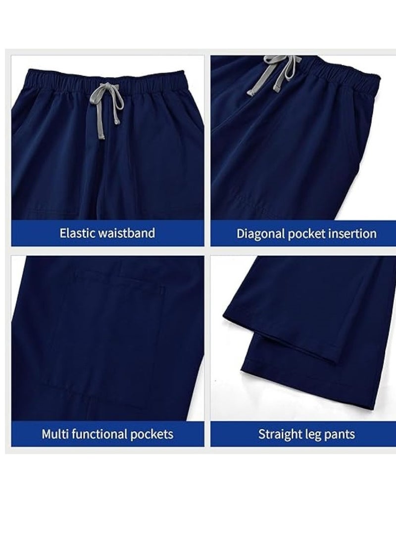 GUDOO Scrubs for Women Men Set - Stretch Top and Cargo Pants with Multi Pocket for Nurse - Image 4