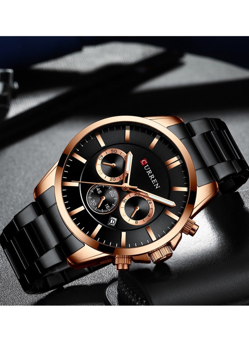 CURREN CURREN 8358 Reloj Hombres Luxury Brand Quartz Chronograph Watches Men Causal Clock Stainless Steel Band Wrist Watch Auto Date  - Image 2