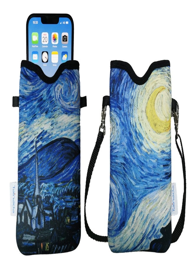 Tainada Men Women Neoprene Phone Sleeve Pouch Case Bag with Crossbody Strap/Neck Lanyard for iPhone 17/16/15 Pro Max, Air, 16/15 Plus, 16e, Samsung S25, A56, Google Pixel 10 (Starry Night) - Image 1